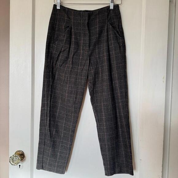 Aritzia Chambery Wool Blend Plaid Check Trousers - Picture 2 of 7